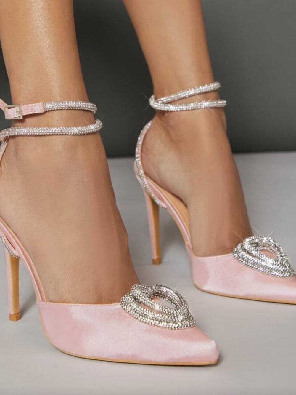 Shein Pink Heart Heels 8